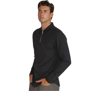 BYLT Lux Long Sleeve Zip Polo Black XL